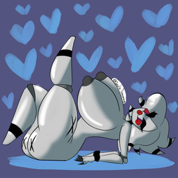big_breasts big_butt black_eyes breasts butt female fur hair puppet solo white_body white_fur white_hair soulsdrawing five_nights_at_freddy's five_nights_at_freddy's_2 fredina's_nightclub scottgames marie_(cryptiacurves) marionette_(fnaf) humanoid 1:1