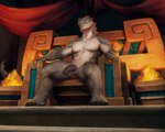 4_toes 5_fingers chair claws container cup feet fingers furniture genitals goblet half-erect horn male manspreading muscular muscular_male pecs penis presenting scales sitting solo throne toes orcfun mythology dragon mythological_creature mythological_scalie reptile scalie