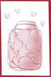 4_toes border bottle cartoon_physics cats_are_liquid container duo feet heart_symbol in_bottle in_container in_jar jar male male/male malleable_body red_border simple_background smile squeezing squish toes trapped white_background white_border koopacoon mythology dragon mythological_creature mythological_scalie scalie digital_drawing_(artwork) digital_media_(artwork) hi_res monochrome red_and_white sketch