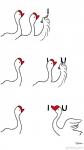 ambiguous_gender basic_sequence courting duo holidays linear_sequence marker pose simple_background spread_wings three_frame_image three_frame_sequence using_wings white_background wings writing_text tango_gao valentine's_day anatid anseriform anserinae avian bird goose hi_res sequence signature watermark