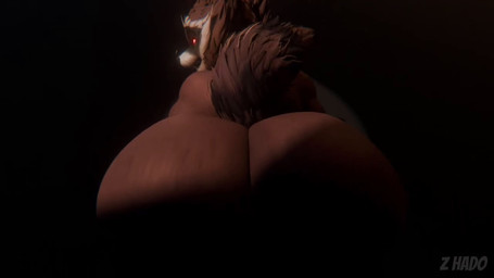 anthro anus big_butt black_background brown_body brown_fur butt butt_focus femboy fur glowing glowing_eyes huge_butt looking_back male red_eyes shaking_butt simple_background solo spread_butt spreading standing tail z_hado camseven_(modeler) guardians_of_the_galaxy marvel rocket_raccoon mammal procyonid raccoon 16:9 3d_(artwork) 3d_animation animated digital_media_(artwork) high_framerate no_sound short_playtime video widescreen