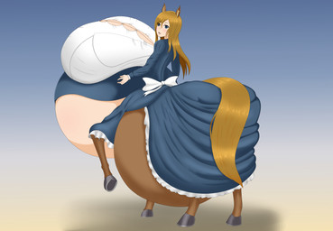 big_breasts blonde_hair blue_eyes breasts button_(fastener) cleavage clothed clothed_taur clothing dress female hair hooves horse_ears horse_tail huge_breasts hyper hyper_breasts hyper_pregnancy looking_away pregnant pregnant_female pregnant_taur solo standing straining_buttons taur_double_pregnancy taur_lower_pregnancy taur_upper_pregnancy timaeus_(artist) european_mythology greek_mythology mythology estelle_bellegarde centaur equid equid_taur humanoid_taur mammal mammal_taur taur absurd_res hi_res
