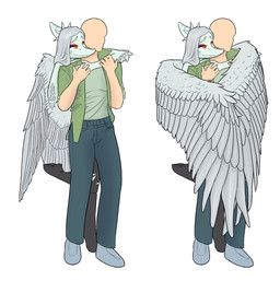 amber_eyes anthro bald before_and_after bent_leg biped black_boots black_bottomwear black_clothing black_footwear black_pants blue_body blue_scales bone_frill boots bottomwear canon_couple clothed clothed_anthro clothed_female clothed_human clothed_male clothing collar denim denim_bottomwear denim_clothing duo elbow_feathers eyebrows eyeshadow feathered_wings feathers female fingers footwear frill_(anatomy) green_clothing green_jacket green_shirt green_topwear grey_body grey_feathers grey_hair hair hand_on_arm hand_on_hand happy hug hugging_another hugging_from_behind human_on_anthro humanoid_hands interspecies jacket jeans long_hair looking_at_another makeup male male/female markings open_clothing open_jacket open_topwear pants raised_inner_eyebrows romantic romantic_couple scales shirt shoes simple_background smile spiked_collar spikes standing striped_markings stripes topwear torn_bottomwear torn_clothing torn_pants using_wings white_background wing_hug wings shrek_360_onionscope cavemanon_studios goodbye_volcano_high ko_op_(game_developer) snoot_game anon_(snoot_game) fang_(gvh) human mammal prehistoric_species pterosaur reptile scalie 2024 alternate_version_at_source colored hi_res