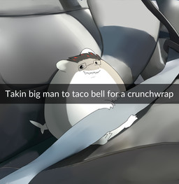 black_hair car eyewear glasses grey_body hair highlights_(coloring) inside_car inside_vehicle looking_at_viewer male multicolored_body multicolored_hair red_highlights seat_belt sharp_teeth solo tail teeth text vehicle wearing_glasses white_body atherol taco_bell vtuber pressie_(nerdshark) aquatic carcharhinus fish oceanic_whitetip_shark requiem_shark shark digital_media_(artwork) draw_over english_text hi_res meme
