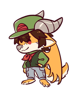 anthro blue_bottomwear blue_clothing blue_pants bottomwear brown_hair chibi clothed clothing countershading dark_hair eyebrow_through_hair eyebrows glistening glistening_hair green_clothing green_hat green_headwear green_topwear grey_horn grey_nose hair hand_in_pocket hat headgear headwear horn male membrane_(anatomy) membranous_wings mouth_closed orange_body orange_wings pants pockets red_eyes simple_background simple_eyes solo standing tail three-quarter_view topwear translucent translucent_hair unsigned white_background white_body wings asnnonaka mythology canid dragon hybrid mammal mythological_creature mythological_scalie scalie 5:6 full-length_portrait portrait