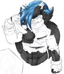 abs angry anthro arm_tuft biceps big_biceps big_deltoids big_eyes big_muscles big_pecs black_body black_eyelids black_fur blue_eyes cheek_tuft clothed clothed_anthro clothed_male clothing cross-popping_vein deltoids facial_tuft forearm_muscles front_view frown fur glare gloves half-closed_eyes handwear huge_muscles huge_pecs looking_at_viewer looking_forward male male_anthro manly muscular muscular_anthro muscular_male narrowed_eyes navel open_frown open_mouth partially_clothed partially_clothed_anthro partially_clothed_male pecs serratus simple_background solo standing sweater toony topwear torn_clothing torn_gloves torn_handwear torn_sweater torn_topwear tuft turtleneck white_background heyimteedo sega sonic_the_hedgehog_(series) fan_character vonnes_(heyimteedo) eulipotyphlan hedgehog mammal 2017 digital_media_(artwork) hi_res partially_colored shaded