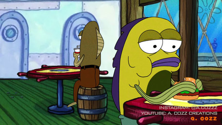 ambiguous_gender angry anthro burger calling_for_help clothed clothed_anthro clothing container cup drinking eating eating_food flower_cloud_(spongebob) food furniture gesture group hand_gesture holding_another humor inside krabby_patty pointing pointing_at_another profanity sitting table text the_krusty_krab throwing_another walking yelling a._cozz_creations nickelodeon spongebob_squarepants fred_(spongebob) incidental_40_(spongebob) incidental_41_(spongebob) mr._krabs squidward_tentacles aquatic arthropod cephalopod coleoid crab crustacean decapod fish malacostracan mollusk octopodiform octopus 16:9 2023 2d_animation animated artist_name digital_media_(artwork) english_audio english_description frame_by_frame hi_res short_playtime sound video voice_acted watermark widescreen