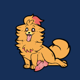 animal_genitalia animal_penis breath canine_genitalia canine_penis erection feet feral floppy_ears fluffy fluffy_tail fur genitals knot knotted_penis looking_at_viewer male nude open_mouth orange_body orange_fur panting paws penile penis quadruped simple_background smile solo tail tail_motion tailwag teeth toes tongue tongue_out transparent_background tuft barndog nintendo pokemon pokemon_winds_and_waves canid canine generation_10_pokemon mammal pokemon_(species) pombon 1:1 2026 alpha_channel animated hi_res loop