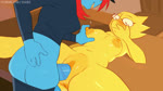 16:9 2024 alphys animated anthro anus audible_creampie balls belly big_balls big_penis blue_body blush bodily_fluids body_part_in_pussy bottomwear bottomwear_down bouncing_balls bouncing_breasts breast_grab breasts clothed clothed/nude clothed_gynomorph_nude_female clothed_intersex_nude_female clothing conditional_dnp covering covering_mouth crossgender cum cum_in_pussy cum_inside cum_on_penis deltarune duo female ftg_crossgender fti_crossgender furniture genital_fluids genitals gynomorph gynomorph/female hand_on_breast hi_res intersex intersex/female long_playtime lying medium_breasts nipples non-mammal_balls non-mammal_breasts non-mammal_nipples nude on_back orgasm pants pants_down partially_clothed penetration penile penile_penetration penis penis_in_pussy police police_officer pussy scalie sex sound sound_warning spread_legs spreading svarz sweat table table_lotus_position teacher undertale_(series) undyne vaginal vaginal_fluids vaginal_penetration webm widescreen yellow_body
