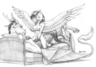 anthro anthrofied beard bed breasts claws cowgirl_position cutie_mark duo eye_contact facial_hair fangs feathered_wings feathers female female_on_top from_front_position furniture half-closed_eyes hooves horn imminent_sex looking_at_another lying male male/female narrowed_eyes nipples nude on_back on_bed on_bottom on_top sex simple_background size_difference smile spread_wings straddling tail tail_tuft teeth toe_claws tuft white_background wings baron_engel friendship_is_magic hasbro my_little_pony mythology discord_(mlp) fluttershy_(mlp) chimera draconequus equid equine mammal mythological_creature mythological_equine pegasus 2017 graphite_(artwork) greyscale monochrome signature traditional_media_(artwork)