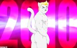 abs anthro biceps biped black_nose blonde_hair blue_eyes butt closed_smile eyebrows fur fur_tuft hair looking_back male mouth_closed muscular muscular_anthro muscular_male nipples nude_anthro nude_male pink_nipples pose raised_eyebrow raised_tail smile solo standing tail tuft whisker_spots white_body white_fur white_inner_ear fabfelipe fabfelipe_(character) domestic_cat felid feline felis mammal 16:10 2010 digital_media_(artwork) pinup widescreen