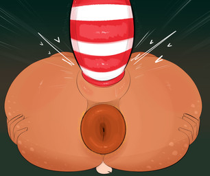 anal_hair anthro anus big_anus big_butt big_penis brown_body brown_fur butt condom condom_in_pussy female female_anthro freckled_butt freckles fur genitals grey_background hand_on_butt huge_anus huge_butt huge_penis humanoid_genitalia humanoid_penis lying on_back penetration penile penile_penetration penis penis_in_vagina plump_labia puffy_anus scut_tail sex sexual_barrier_device short_tail simple_background striped_condom tail vaginal vaginal_penetration vulva ota_(artist) deltarune undertale_(series) noelle_holiday deer mammal new_world_deer reindeer 2025 digital_media_(artwork) hi_res