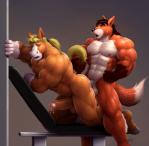 2014 abs ace_(braford) all_fours anal anal_penetration balls bench bent_over biceps big_muscles big_penis black_hair black_nose blonde_hair blue_eyes bodybuilder braford brown_fur butt canine cum cum_in_ass cum_inside cum_on_butt cum_string cumshot doggystyle duo equine erection eyes_closed fox from_behind fur gay gripping gym hair holding horse humanoid_penis interspecies kneeling leaking male mammal muscles nipples nude open_mouth orange_fur orgasm pecs penetration penis ponytail pose precum sex standing sweat teeth thick_penis toned tongue uncut vein white_fur
Rating: Explicit
Score: 13
User: unforget
Date: February 17, 2014