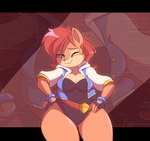 anthro belt belt_buckle blue_eyes breasts buckle clothing female fingerless_gloves gloves hair hand_on_hip handwear jacket leotard looking_at_viewer one_eye_closed red_hair solo thick_thighs topwear wink winking_at_viewer goblinhordestudios archie_comics sega sonic_the_hedgehog_(archie) sonic_the_hedgehog_(comics) sonic_the_hedgehog_(series) sally_acorn chipmunk ground_squirrel mammal rodent sciurid 2022 hi_res