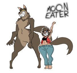 after_transformation anthro big_butt big_grin big_teeth bottomwear breasts butt clothing dark_body dark_skin denim denim_bottomwear denim_clothing eyelashes female grin humanoid_pointy_ears jacket jeans larger_female logo pants pointy_ears sharp_teeth simple_background size_difference small_breasts smile solo stretching stretching_arms tail teeth thick_eyelashes tiptoes tomboy topwear transformation white_background wide_hips wolf_tail diegutan mythology danver_the_werewolf canid canine canis humanoid mammal mythological_canine mythological_creature werecanid werecanine werecreature werewolf wolf hi_res