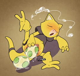 anthro anus blush blush_lines bodily_fluids clitoris egg egg_in_vagina feet female genital_fluids genitals holding_egg holding_object looking_pleasured moan navel nude outie_navel oviposition pokemon_egg pregnant soles solo stretched_vagina sweat sweatdrop vaginal_fluids vaginal_oviposition vulva yellow_body argon_vile nintendo pokemon abra generation_1_pokemon mammal pokemon_(species) hi_res