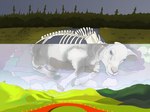 ambiguous_gender bog bone bridge cloud death feral fur gore grass hill hillside hooves horizontal_pupils looking_down philtrum plant pupils river skeleton sky solo tree wool_(fur) schreckengast bovid caprine ghost mammal sheep spirit 2017 absurd_res digital_media_(artwork) hi_res