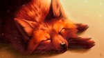 ambiguous_gender black_nose cheek_tuft detailed_fur eyes_closed facial_tuft feral fluffy fur inner_ear_fluff light orange_body orange_fur sleeping solo tuft whiskers kippycube kippy_(kippycube) canid canine fox mammal 16:9 2020 detailed lighting signature widescreen