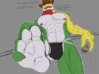 anthro feet foot_focus male solo ladventea glitch_productions the_amazing_digital_circus gummigoo_(tadc) alligator alligatorid crocodilian reptile scalie 4:3 hi_res