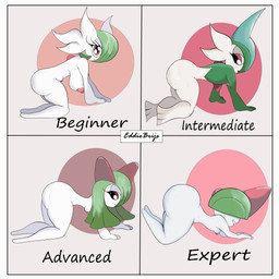 4_panel_comic anthro big_breasts big_butt border breasts butt female femboy group huge_butt huge_thighs male nipples not_furry nude simple_background smile text thick_thighs white_border wide_hips eddiebrije nintendo pokemon gallade gardevoir generation_3_pokemon generation_4_pokemon kirlia pokemon_(species) ralts 1:1 absurd_res english_text hi_res