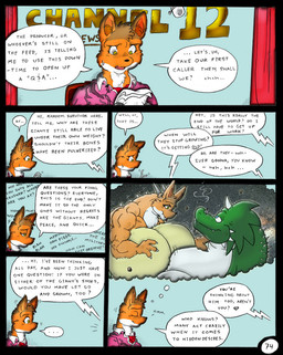 anthro big_breasts breasts daydream duo female giga huge_breasts hyper hyper_breasts macro male muscular muscular_female muscular_male news news_report space speech_bubble spikes spikes_(anatomy) text dnapalmhead redsaber third-party_edit mythology canid canine canis domestic_dog dragon mammal mythological_creature mythological_scalie scalie comic english_text