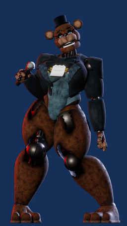 3_toes 4_fingers abs anthro big_breasts black_bow_tie black_clothing black_shirt black_topwear blue_clothing blue_eyes blue_leotard bow_tie breasts brown_body chest_wraps clothed clothing crop_top crossgender dirty dirty_clothing electronics eyelashes feet female fingerless_(marking) fingers hat headgear headwear holding_microphone holding_object leotard looking_at_viewer machine microphone mtf_crossgender muscular muscular_anthro muscular_female open_clothing open_shirt open_topwear paper shirt simple_background solo standing text thick_thighs toes top_hat topwear transparent_background wide_hips wraps atumalaca atumalaca_(modeler) five_nights_at_freddy's scottgames freddy_(fnaf) animatronic bear mammal robot robot_anthro 2025 3d_(artwork) alpha_channel digital_media_(artwork) english_text full-length_portrait hi_res portrait