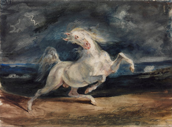 balls cloud cloudy_sky detailed_background electricity feral genitals hooves lightning male male_feral mane on_hind_legs outside quadruped scared sky solo standing storm tail three-quarter_view thunderstorm unguligrade white_body eugene_delacroix public_domain equid equine horse mammal 19th_century absurd_res ancient_art formal_art hi_res painting_(artwork) traditional_media_(artwork) traditional_painting_(artwork) traditional_watercolor_(artwork) watercolor_(artwork)