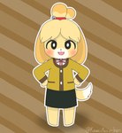 female solo kawaiirosiechan animal_crossing nintendo isabelle_(animal_crossing) canid canine canis domestic_dog mammal absurd_res hi_res