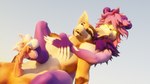 andromorph anthro bodily_fluids breasts cum cum_on_feet dominant dominant_female duo feet female fluid-body foot_fetish foot_play footjob genital_fluids genitals hands_behind_back intersex looking_pleasured male male/female maradorukolorukalai nails paws penis sex submissive submissive_male yellow_body gunmouth warfaremachine_(modeler) mora canid canine dorukolorukalai fennec_fox fox mammal true_fox 16:9 absurd_res hi_res widescreen