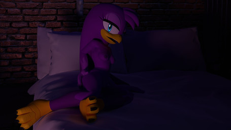 3_toes anthro areola avian_feet beak bed bedroom_eyes breasts butt butt_grab feet female furniture half-closed_eyes hand_on_butt looking_at_viewer looking_back looking_back_at_viewer narrowed_eyes nipples nude on_bed pose presenting presenting_breasts presenting_hindquarters purple_areola purple_nipples seductive small_breasts solo toes dargotdruid sega sonic_riders sonic_the_hedgehog_(series) wave_the_swallow avian bird hirundinid oscine passerine swallow_(bird) 16:9 3d_(artwork) blender_(artwork) blender_cycles_(artwork) digital_media_(artwork) hi_res pinup widescreen