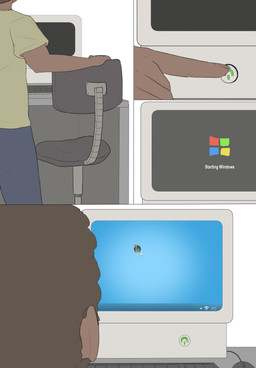 chair computer computer_mouse electronics furniture male power_button solo text windows_logo gushoafterdark league_of_legends riot_games tencent human mammal absurd_res comic english_text hi_res