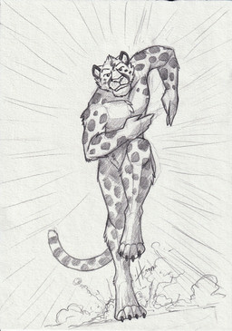 anthro arm_tuft athletic athletic_anthro athletic_male cheek_tuft chest_tuft facial_tuft front_view head_tuft looking_at_viewer male male_anthro markings nude running shoulder_tuft smile solo spots spotted_arms spotted_legs spotted_markings spotted_tail tail tail_markings tuft hufnaar cheetah felid feline mammal 2017 absurd_res dated hi_res monochrome sketch
