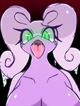 3:4 anthro bodily_fluids breasts drooling female generation_6_pokemon glowing glowing_eyes goodra hi_res mouth_shot nintendo open_mouth pokemon pokemon_(species) ram_g_thunder saliva saliva_string slime solo tongue tongue_out