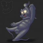 1:1 2_toes 4_fingers balls belly biped black_background feet fingers flaccid foreskin generation_7_pokemon genitals glowing glowing_eyes grey_body grey_skin happy hi_res humanoid humanoid_genitalia humanoid_penis legendary_pokemon looking_at_viewer male marshadow navel nintendo nipples nude open_mouth partially_retracted_foreskin penis pokemon pokemon_(species) posexe raised_arm red_sclera short_stack simple_background slightly_chubby smile solo standing toes tongue watermark yellow_eyes