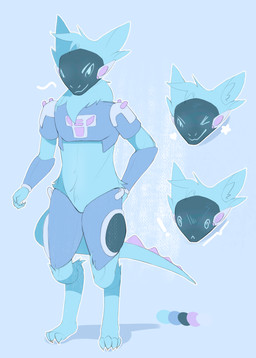 anthro fur hair looking_at_viewer machine male screen screen_face simple_background solo tail darkplayers dino_(darkplayers) protogen digital_media_(artwork) hi_res