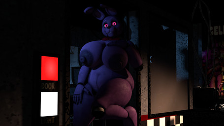 5_fingers anthro areola belly big_areola big_belly big_breasts big_nipples bow_tie breasts buckteeth doorway eyebrows female fingers glowing glowing_eyes hallway hand_on_breast hand_on_leg hand_on_thigh huge_areola huge_breasts leaning_on_wall looking_at_viewer machine navel nipples nude nude_anthro nude_female overweight overweight_anthro overweight_female pink_eyes pubes purple_body rabbit_ears smile smiling_at_viewer solo teeth thick_thighs wide_hips window thevestige octal_(modeler) five_nights_at_freddy's scottgames bonnie_(fnaf) animatronic lagomorph leporid mammal rabbit robot robot_anthro 16:9 3d_(artwork) digital_media_(artwork) hi_res source_filmmaker_(artwork) widescreen