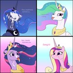 black_border bodily_fluids border color_partitioning cum dialogue eyelashes eyes_closed female feral genital_fluids horn looking_at_viewer partitioning purple_eyes text tongue tongue_out arareroll friendship_is_magic hasbro my_little_pony mythology princess_cadance_(mlp) princess_celestia_(mlp) princess_luna_(mlp) twilight_sparkle_(mlp) equid equine mammal mythological_creature mythological_equine unicorn 1:1 2021 digital_media_(artwork) english_text hi_res