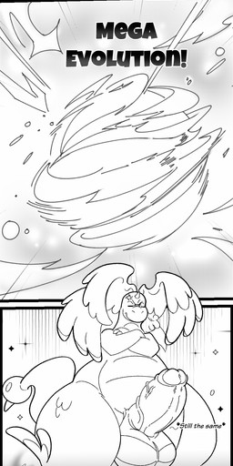 1_horn 3_claws 3_panel_comic annoyed anthro arms_bent balls big_balls biped claws cross-popping_vein crossed_arms erection evolution_(transformation) exclamation_point eyebrows eyes_closed finger_claws foreskin genitals hand_on_hip head_wings horn humanoid_genitalia humanoid_penis looking_down looking_down_at_genitalia looking_down_at_penis looking_down_at_self male male_anthro motion_onomatopoeia mouth_closed nude_anthro nude_male onomatopoeia open_mouth open_smile penis raised_eyebrows scales semi-anthro slit_nostrils smile smug solo sound_effects sparkles spread_wings standing tail tail_orb text thick_thighs thought_bubble transformation unusual_anatomy unusual_wing_placement vein veiny_penis ventral_scales wings 4chan_anon unknown_artist nintendo pokemon pokemon_legends_z-a dragonite generation_1_pokemon generation_9_pokemon mega_dragonite mega_evolution pokemon_(species) 2025 absurd_res aliasing binary_drawing comic digital_drawing_(artwork) digital_media_(artwork) dithering english_text hi_res monochrome pictographics