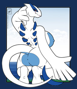 anthro anthrofied anus blush breasts butt crouching female looking_at_viewer looking_back nipples non-mammal_breasts non-mammal_nipples nude pokemorph rear_view red_eyes solo tail walter_sache nintendo pokemon avian generation_2_pokemon legendary_pokemon lugia pokemon_(species) 2012 absurd_res alpha_channel dated digital_media_(artwork) hi_res