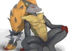 black_body fur grim male solo mewler nintendo pokemon generation_5_pokemon humanoid pokemon_(species) zoroark hi_res