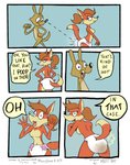 absurd_res anthro asking asking_another breasts canid canine clothed clothing comic dialogue diaper diaper_only diaper_use digital_media_(artwork) dotted_line duo english_text featureless_breasts feces female filth fox fur gaze_indicator hair hi_res hodgepodgedl lagomorph leporid male male/female mammal matt_rat meme messy_diaper messyszop noticing nude open_mouth pooping question rabbit scatplay seductive simple_background smelly smile soiled_diaper soiling soiling_diaper speech_bubble tag_question talking_to_another text that's_kind_of_hot third-party_edit topless wearing_diaper yes-no_question