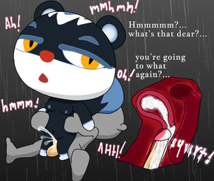 anthro anthro_penetrated balls black_body black_fur blue_nipples bodily_fluids breasts cum cum_in_uterus cum_in_vagina cum_inside cutaway duo ejaculation erection faceless_character faceless_male female female_anthro female_penetrated fur genital_fluids genitals human_on_anthro human_penetrating human_penetrating_anthro humanoid_genitalia humanoid_penis intense_orgasm internal internal_anal internal_vaginal interspecies leaking_cum male male/female male_human male_penetrating male_penetrating_female navel nipples nude nude_anthro nude_female on_bottom on_top open_mouth penetration penis question_mark reverse_cowgirl_position sex text uterus vaginal_fluids vaginal_squirting rob-posa animal_crossing nintendo tasha_(animal_crossing) human mammal rodent sciurid tree_squirrel english_text
