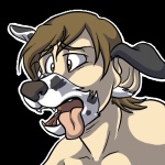 brown_eyes brown_hair fur hair male open_mouth simple_background solo spots tongue transformation transparent_background white_body white_fur gargoyale timtam canid canine canis dalmatian domestic_dog human mammal 1:1 alpha_channel icon low_res