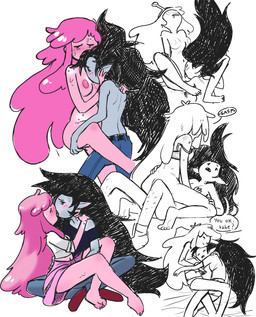 bite_mark bite_mark_on_arm bite_mark_on_neck bite_mark_on_shoulder bite_mark_on_stomach bite_mark_on_wrist black_hair blush bodily_fluids body_hair bottomwear bra breasts candy canon_couple clothed clothing cunnilingus denim denim_bottomwear denim_clothing dessert duo fanged_bite_mark fanged_bite_mark_on_arm fanged_bite_mark_on_neck fanged_bite_mark_on_shoulder fanged_bite_mark_on_stomach fanged_bite_mark_on_wrist female female/female fingering fingering_partner food food_hair gasp grey_body grey_skin hair hug humanoid_pointy_ears jeans kissing leg_hair nipples not_furry nude oral pants pink_body pink_hair pink_skin pointy_ears pseudo_hair romantic romantic_couple sex simple_background sweat topless underwear vaginal vaginal_fingering white_background coconutpun adventure_time cartoon_network marceline_abadeer princess_bubblegum candy_humanoid candy_people_(at) food_creature food_humanoid humanoid living_candy vampire 2020 hi_res