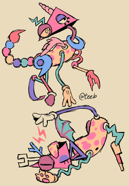 ambiguous_gender eyes_closed feral feralized mouthless not_furry quadruped simple_background solo stinger stinger_tail stretching tail yellow_background teebsly glitch_productions the_amazing_digital_circus zooble_(tadc) humanoid living_toy shape_head nonbinary_(lore)