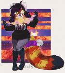 ailurid anthro clothed clothing female fur hair honesty_(artist) magic mammal red_panda smile solo standing