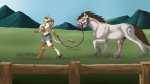 2012 animal_genitalia anthro belt big_breasts blue_eyes blue_sky body_markings bovine breasts bridle brown_fur brown_hair druid equine erection female feral field fur grass hair hooves horn horse horsecock huge_breasts leash looking_at_viewer looking_back magic_user male mammal markings milkymaiden nature nipples nude outside penis playful purplepardus running side_view size_difference sky smile standing tail_tuft tarenthar tauren topless tribal_spellcaster tuft two_tone_fur video_games warcraft white_fur white_hair wood world_of_warcraft
Rating: Explicit
Score: 27
User: Loc0
Date: April 15, 2013