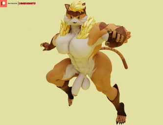 5_fingers 5_toes abs anthro balls big_penis blonde_hair brown_body brown_clothing brown_fingerless_gloves brown_footwear brown_fur brown_gloves brown_handwear brown_headwear brown_tail_tip cheek_tuft claws clothing dipstick_tail facial_tuft feet finger_claws fingerless_gloves fingers footwear fur fur_tuft genitals gloves hair handwear headgear headwear humanoid_genitalia humanoid_penis male markings multicolored_body multicolored_fur muscular muscular_anthro muscular_male orange_body orange_fur patreon_logo pecs penis simple_background solo striped_markings striped_tail stripes tail tail_markings toe_claws toeless_footwear toes tuft white_body white_fur yellow_background camseven epic_games fortnite patreon meowtooth domestic_cat felid feline felis mammal pantherine tiger 3d_(artwork) digital_media_(artwork) hi_res