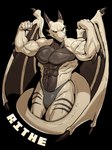 5_fingers abs anthro arm_spikes big_pecs black_body black_nails black_scales black_sclera clothed clothing colored_nails fingers flexing flexing_bicep flexing_both_biceps glowing glowing_eyes grin head_spikes horn looking_at_viewer male membrane_(anatomy) membranous_wings multicolored_body multicolored_scales nails navel pecs scales serratus sharp_nails simple_background smile solo spikes spikes_(anatomy) tail topless transparent_background two_tone_body two_tone_scales underwear vein white_body white_eyes white_scales wings ceehaz mythology rithe dragon mythological_creature mythological_scalie scalie 2025 alpha_channel hi_res