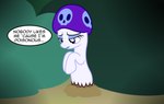 blue_eyes dialogue eyeshadow female feral fungus makeup mushroom purple_eyeshadow sad skull_symbol solo speech_bubble text white_body badumsquish hasbro my_little_pony animate_inanimate elemental_creature fungi_fauna monster absurd_res english_text hi_res